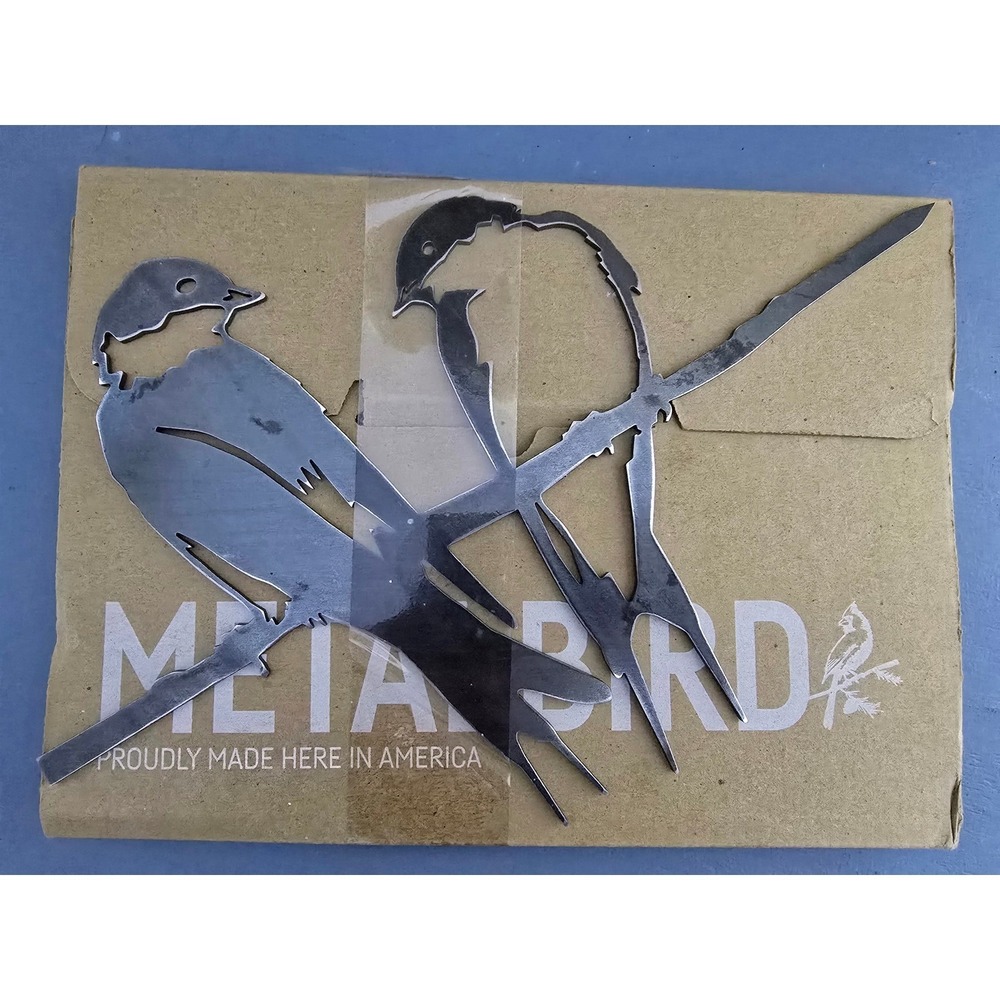 MetalBird Pair of Swallows Steel Garden Art Wall Decor - Picture 2 of 5